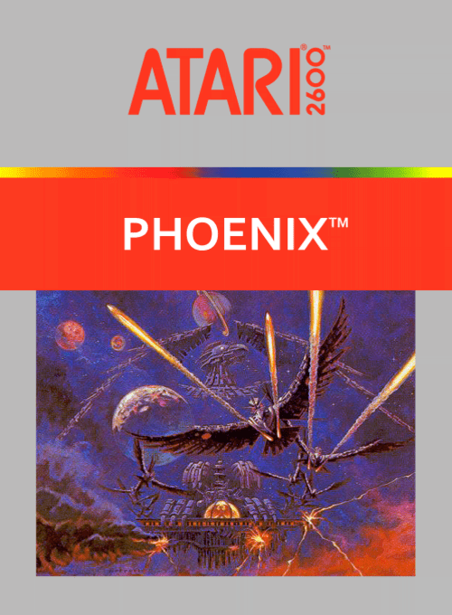 Phoenix box art for Atari 2600